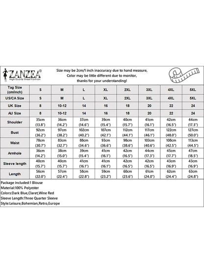 ZANZEA Elegant Womens Blouses Fashion Square Neck 3/4 Puff Sleeve Blusas Mujer 2025 Spring Summer Casual Side-Zip Short Tops