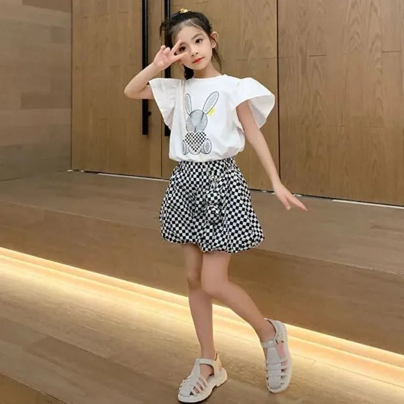 Children's Costumes Girls Clothes From 8 To 12 Years Old Sets 10 7 Girls' Summer Girl Suit 5 6 Kids Set Child Cotton Clothing 4