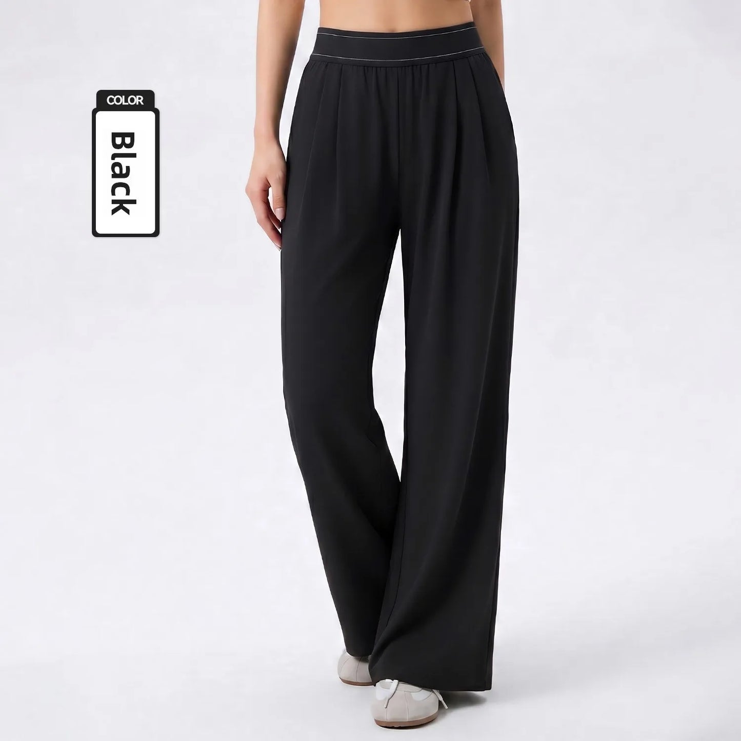 Women Loose Wide Leg Pants Casual Sweatpants with Pockets Lightweight Summer Trousers Comfy Lounge Yoga Pants