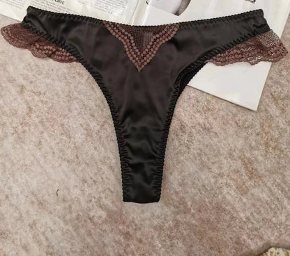 Fashion Women Lace Satin Unpadded Bra Set Soft Underwire Ultra Thin Slimming Anti-sagging Comfort Breathable Daily Underwear Set