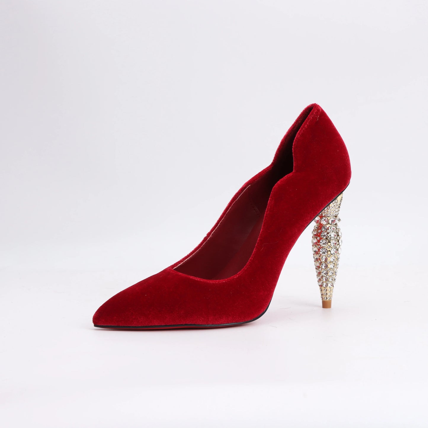 luxury Red Bottom Black Pointed toe Heels for Women Shoes 2024 Elegant and Classy Designer Slingback Heels High Quality big Size