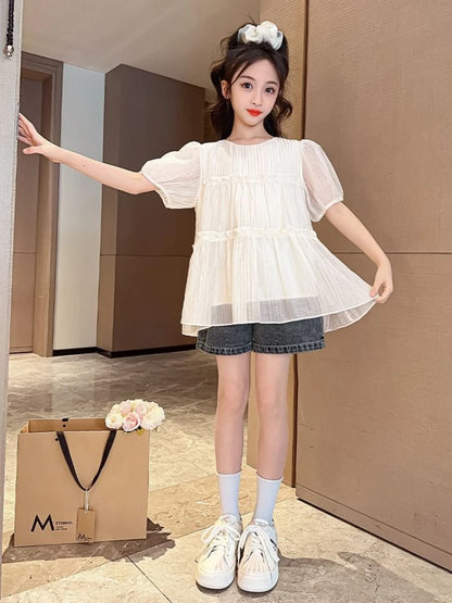 Girls Clothes 12 To 14 Years Old Clothing Set Teenage Girl 4 Year Children's Child Summer Outfit Kids 10 Top Girls' Sets Bottom