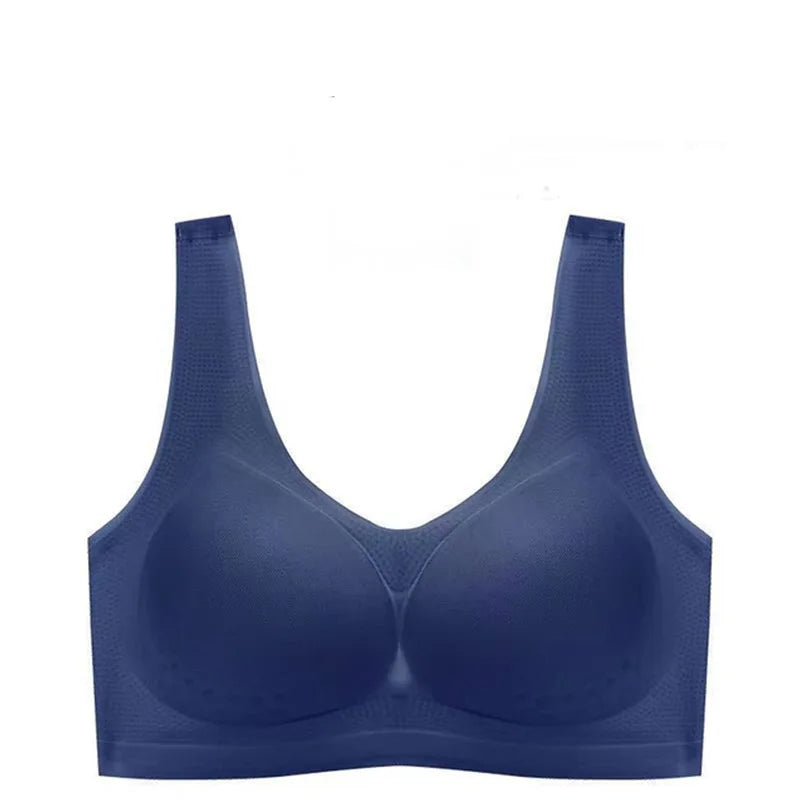 Thin Sexy Bra Ice Silk Push Up Sports Bra Breast Pad Pajamas Women's Underwear