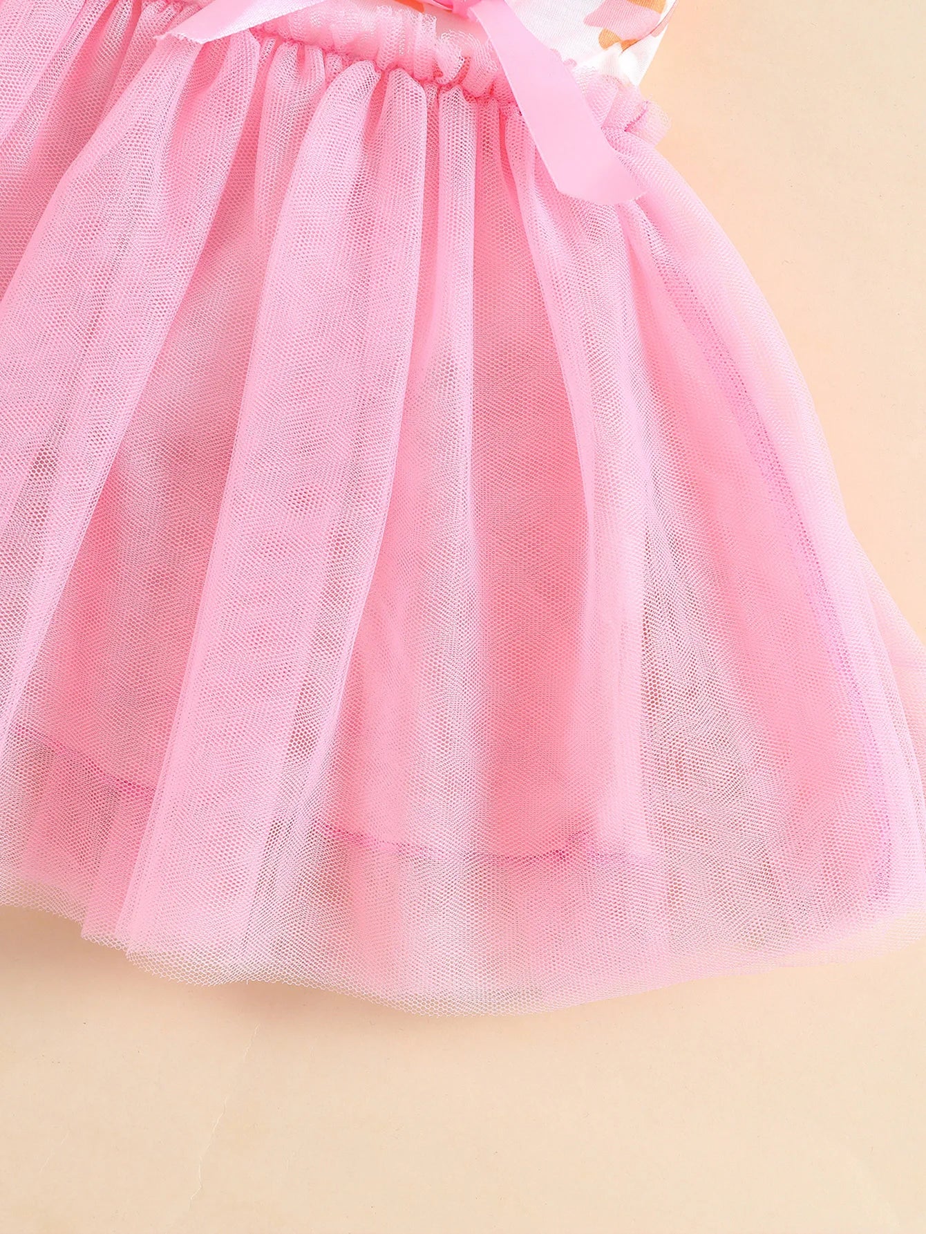 Summer Toddler Girls Dress Cute Cartoon Dinosaur Print Sleeveless Tank Dresses with Bow Mesh Tulle Tutu Skirts Kids Outfits 1-6Y