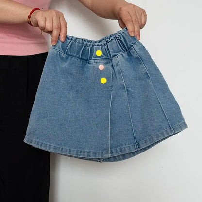 Girls Denim Shorts Summer Clothes Kids Lightweight Skirt Shorts Casual Outdoor School Wear Trendy Latest Design for Children