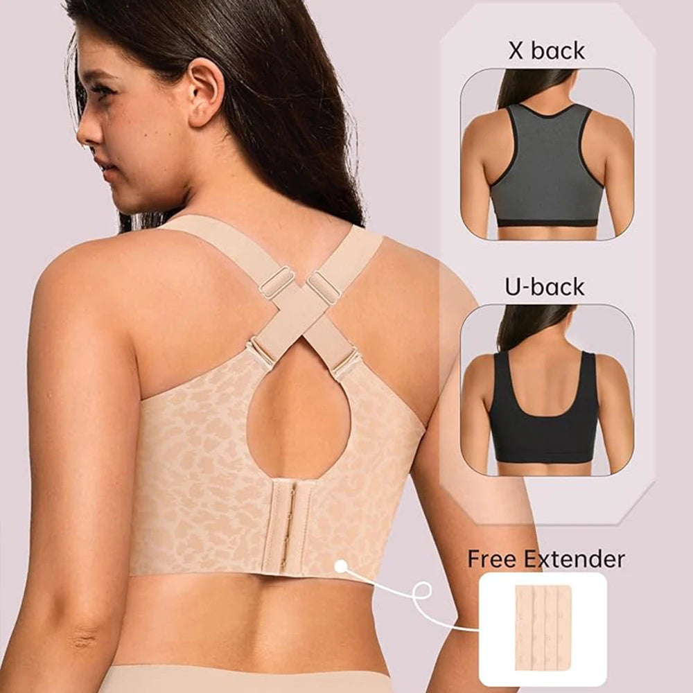 Jelly Bras For Women Plus Size Minimizer Soft Wireless Push Up Bra Full Coverage Supportive Bralette Hide Back Fat T Shirt Bras