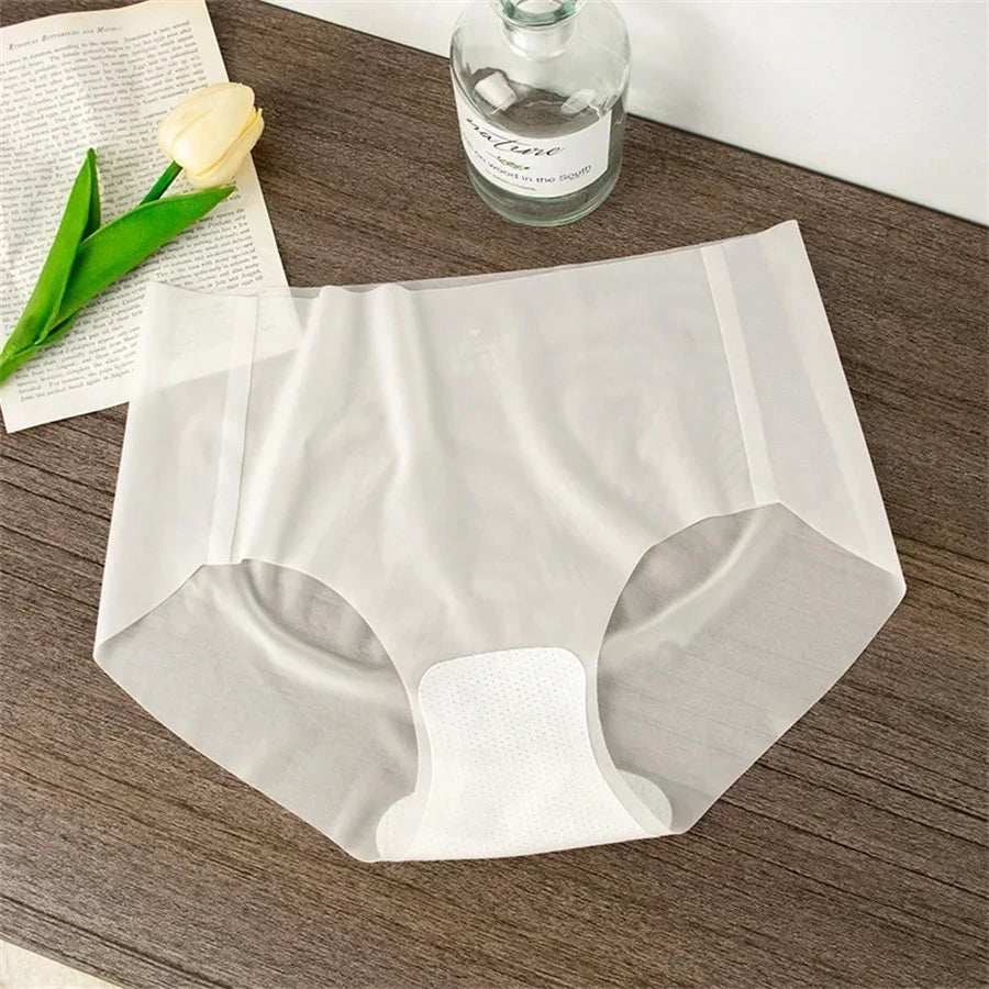 Ice Silk Seamless Underwear Women Ladies Summer Ultra In Sense Quick Drying Pants Briefs Girls Breathable Panties Lingeries M-XL