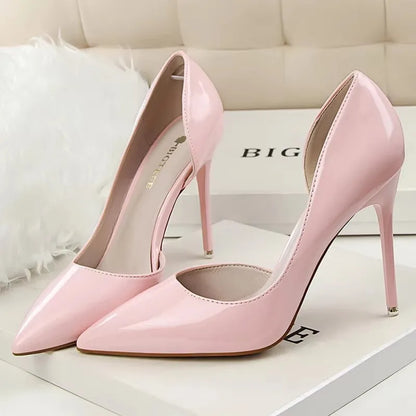 BIGTREE Shoes 2026 Women Pumps Patent Leather High Heels Stiletto Sexy Party Shoes OL Career Women Heels Office Shoes 12 Colors