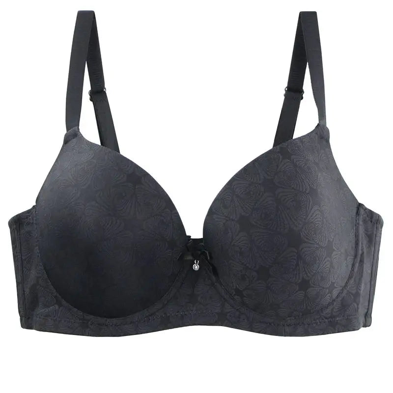 Nouvell Seamless Sexy Push Up Bras For Women Bow Floral Underwear Grey White Black Burguady Khaki Plus Size Lingerie