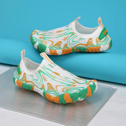 Boys Girls Aqua Shoes Kids Quick Drying Sneakers Drainage Design Hiking Wading Water Shoes Children Mesh Swimming Beach Barefoot