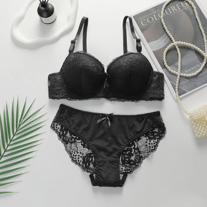 Lace Bras Set For Womens Sexy brs & panty sets Female Lingerie Embroidered 34/75 36/80 38/85 BCD Cup Underwear