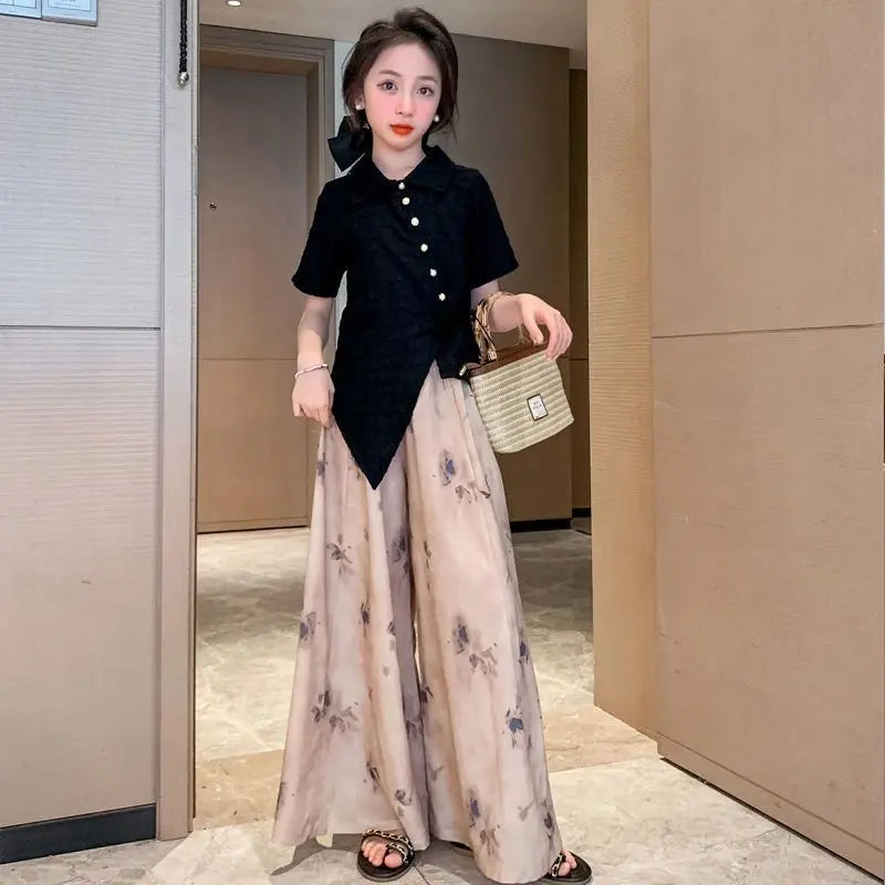 8 To 14 Year Old Girls Clothes Children's Suit From 12 13 Years 10 Elementary Girl Clothing Top Shirts Bottom Sets Set Summer