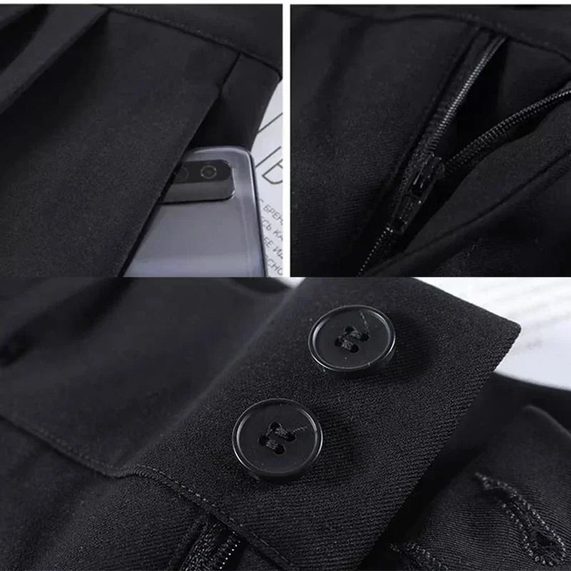 Lady Baggy High Waist Suit Pants Women Classic Designer Straight Leg Trousers Girls Fashion Casual Daily Slacks