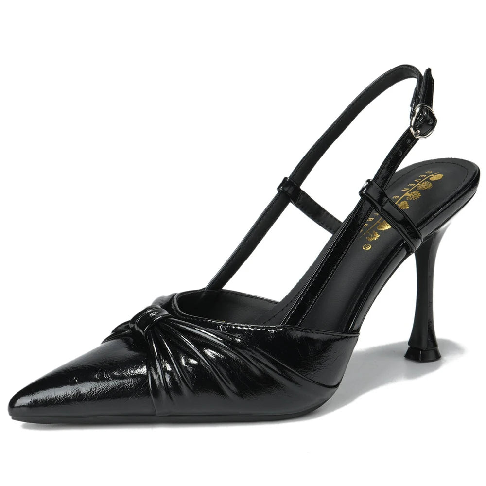 BIGTREE Shoes New Bowknot High Heels Pointed Tip Women Pumps Summer High-Heeled Sandals Women Shoes Buckle Stiletto Heels 9 Cm