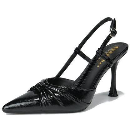 BIGTREE Shoes New Bowknot High Heels Pointed Tip Women Pumps Summer High-Heeled Sandals Women Shoes Buckle Stiletto Heels 9 Cm