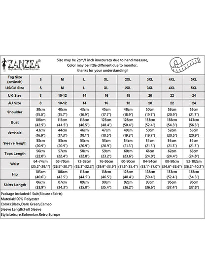 Stylish Autumn Sweatshirts Dress Sets 2025 ZANZEA Spring 2pcs Outfits Women Long Sleeve Hoodies Tops Sundress OL Matching Sets