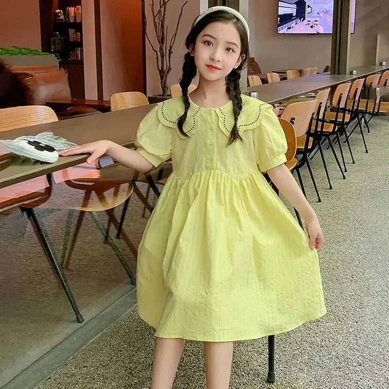 Cotton Dress Linen Beautiful Dresses Girl Birthday Clothes 9 Years 10 Women's Summer Elegant Girls 6 8 Flower From 12 Old Suit 5