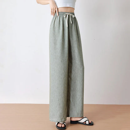Women's Loose Thin Pants 2026 Casual Classic Solid Color Cool Soft Women's High Elasticity Daily Casual Plus Size Pants