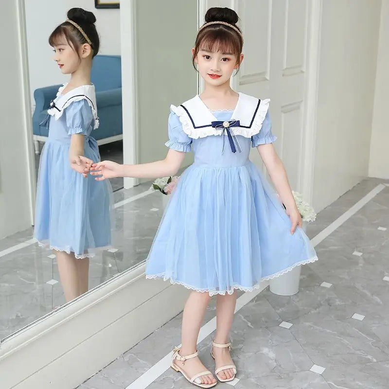 Mesh Princess Dress Summer Wear 7 To 8 Year Old Girl Clothes Holiday Dresses Children's Girls Clothing 10 14 Years Little 12 11