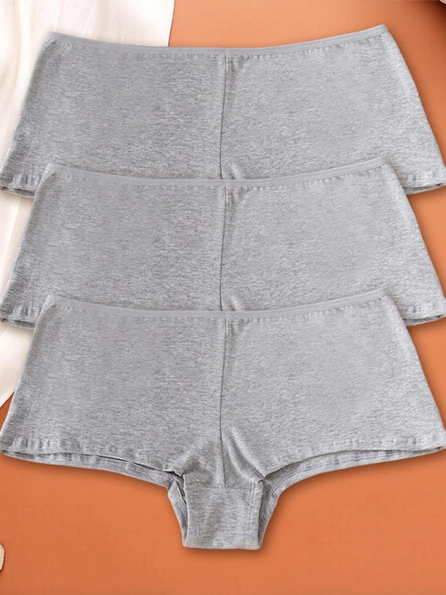 Cotton Underwear Women Sports Boxer Briefs Solid Color Sexy Comfortable Breathable Yoga Fitness Workout Fashion Women Underpants