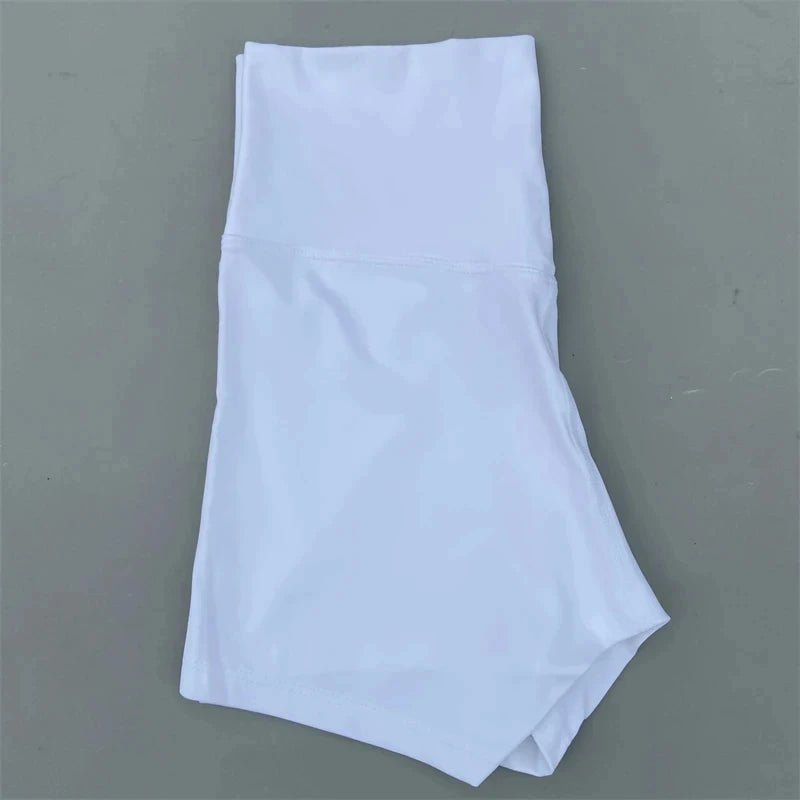 Solid Color Tight Soft Women Fitness Sport Short High Waist Yoga Short Legging Squatting Proof Comprehensive Training Athletic