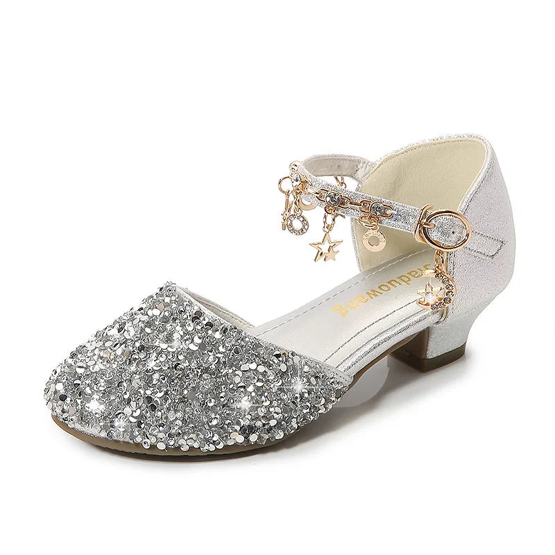 Children Sandals Girls Shoes Summer Pearl Bowknot Open Toe High Heels Girls Sandals Princess Dance Party Shoes for Kids CSH826