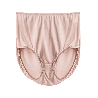 3Pcs/Set Natural Mulberry Silk Women's Underwear High Waist Briefs Traceless Breathable Sexy Underwear  Underwear Women Panties