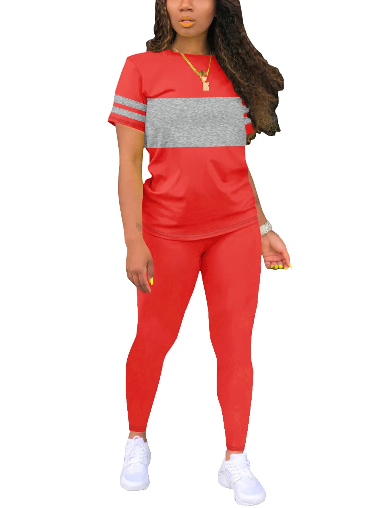 Women's Summer Casual  Set Fashionable Comfortable Ensemble Ladies Clothing Outfit
