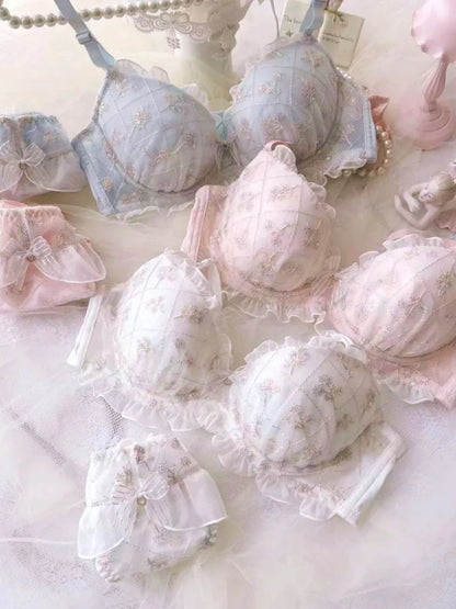 Women Babydoll Lingerie Set Sheer See Through Mesh Chemise Push Up Bra Garter Thong Cute Maid Costume S-XL  Womens Lingerie Set