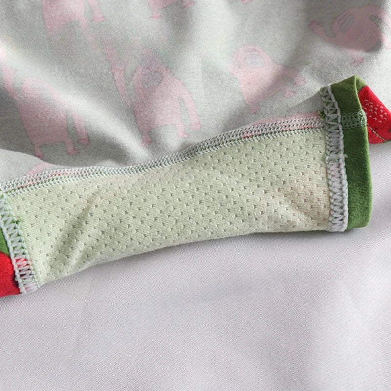 60S Cotton Women Panties Cartoon Print Shorts Sports Boxer Breathable Cozy Sexy Underwear Mid-Waist Boyshort Female Girls Pants