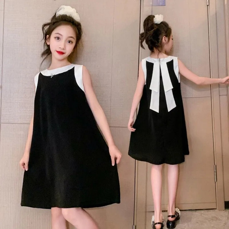 Pinafore Dress Girls Casual Dresses Girl Clothes 7 To 8 Years Princess Sets for Children Pink Sundress Young Elegant Costume 6 9