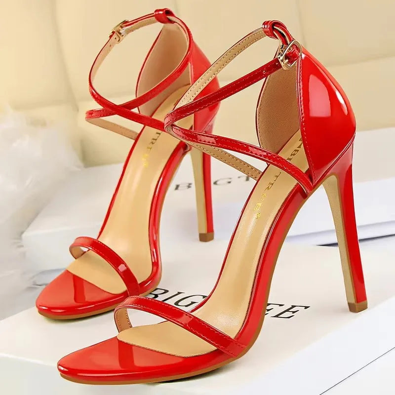 BIGTREE Shoes Buckle Strap High Heels 2026 New Women Heels Sandals Stiletto 11cm Sexy Heels Party Shoes Women Pumps Ladies Shoes