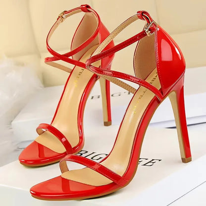BIGTREE Shoes Buckle Strap High Heels 2026 New Women Heels Sandals Stiletto 11cm Sexy Heels Party Shoes Women Pumps Ladies Shoes