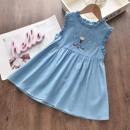 Girl Dress New New Summer Cotton Children Clothing Sleeveless Toddler Princess Kids Dresses for Girls Clothes Embroidery Dress