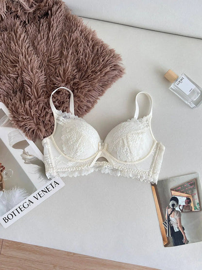 YUQI Women Lace Bra Wireless Push Up Bra for Petite Women Full Coverage T Shirt Bra Comfortable Support Bra No Underwire S-XLAB
