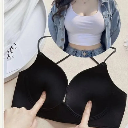 Japanese Style Seamless Push Up Bra Comfort Wireless Underwear Women's No Steel Ring Bralette 3/4 Cup Glossy Bra Female Lingerie