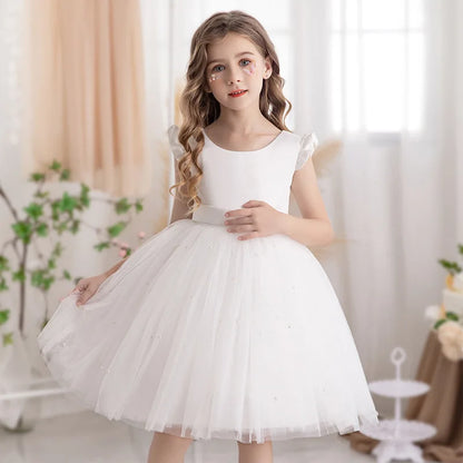 Baby Girls Summer Dresses 2 3 6 8 10Yrs Cute Kids Birthday Princess Dress Children Casual Clothes Sleeveless Girls Layered Dress