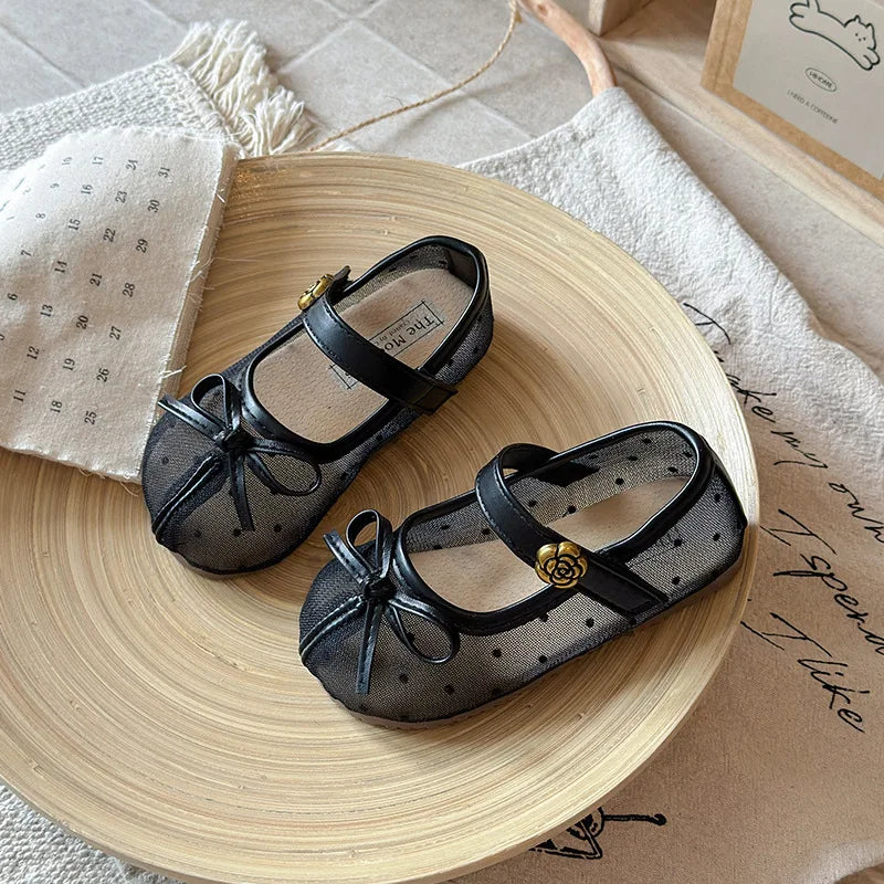 Fashion Women Shoes 2026 Spring/summer Cute Kid Shoe 1-12y Bow Princess Shoes Performance Shos Cute Girl Shoes