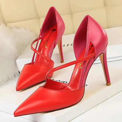 BIGTREE Shoes High Heels Woman Pumps Stiletto Women Shoes Women Basic Pump Fashion Women Sandals Female Shoes Stilettos 9.5 cm