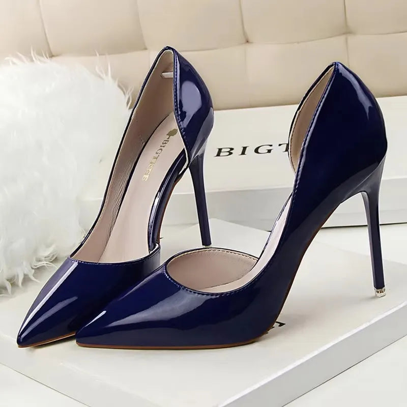 BIGTREE Shoes 2026 Women Pumps Patent Leather High Heels Stiletto Sexy Party Shoes OL Career Women Heels Office Shoes 12 Colors
