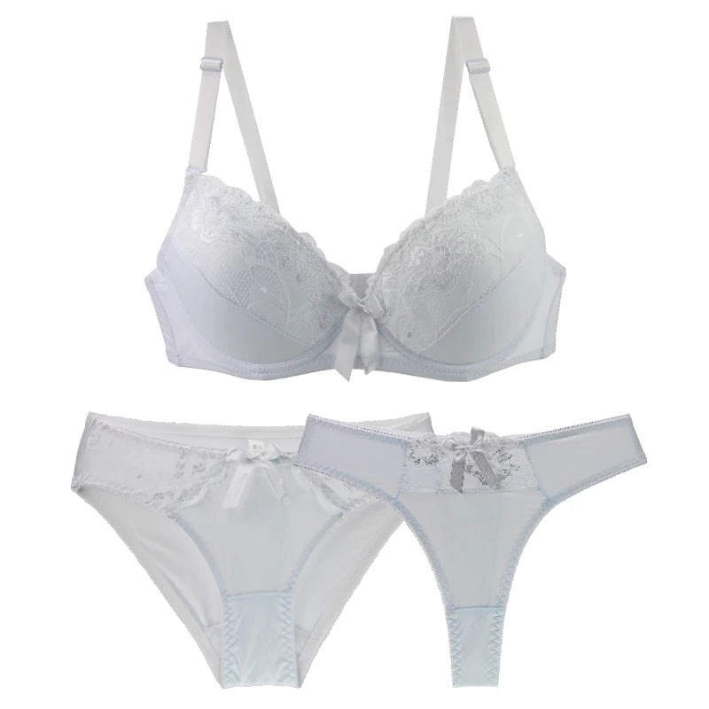 Nouvell Seamless New Sexy Push Up Bra Sets 2 Piece Beige White Purple Red Black Blue Underwear Thong For Women BCDE Cup Lingerie