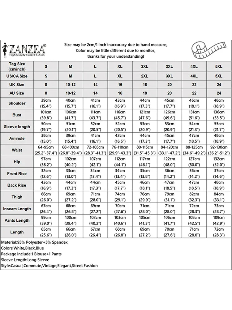 ZANZEA 2025 Autumn Printed Tracksuit Vintage Women Matching Sets Casual O Neck Long Sleeve Tops Wide Leg Pant Sets Loose Outfits
