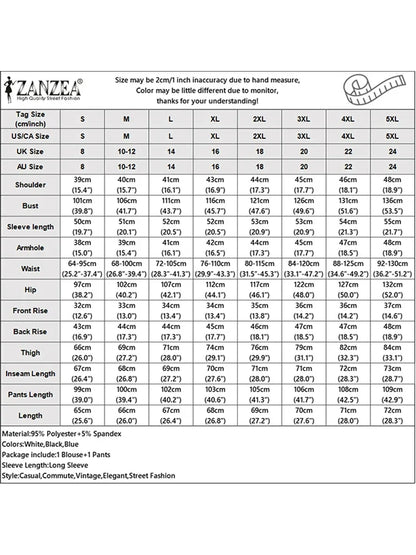 ZANZEA 2025 Autumn Printed Tracksuit Vintage Women Matching Sets Casual O Neck Long Sleeve Tops Wide Leg Pant Sets Loose Outfits