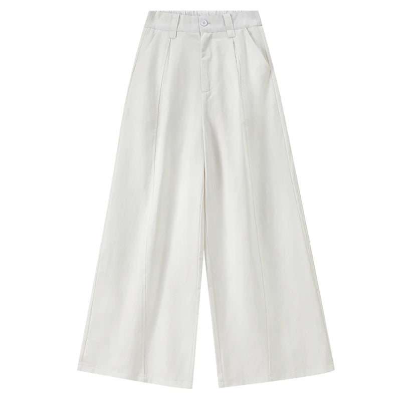 SENTUBILA Women's Wide Leg Baggy Pants 2026 Spring Lyocell Cotton Loose Full Length Trouser Elastic Waist Pant Woman W61KD6035