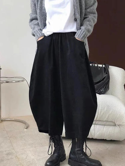 2026 Autumn Casual Harem Pants Women Cotton High Waisted Trousers Retro Loose Bloomers Women's Oversize Pants Baggy Sweatpants