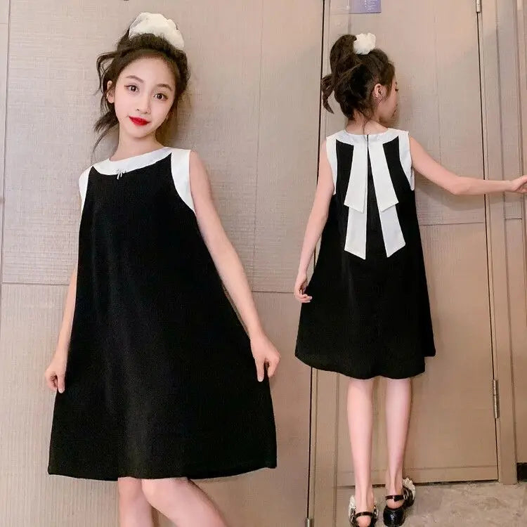 Pinafore Dress Girls Casual Dresses Girl Clothes 7 To 8 Years Princess Sets for Children Pink Sundress Young Elegant Costume 6 9