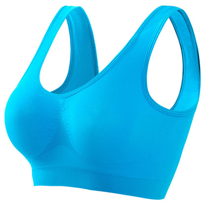 Seamless Bras For Women Hollow Mesh Breathable Sports Bra Female Wireless No Pads Crop Top Sexy Lingerie Soft Brassiere M-5XL