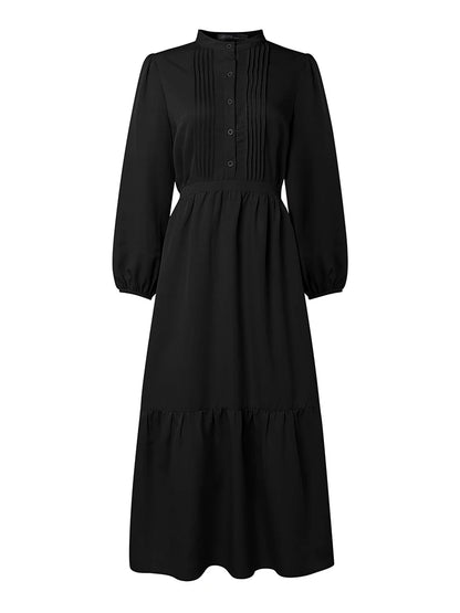 2026 Fashion Muslim Abaya ZANZEA Spring Maxi Long Dress Women Elegant Long Sleeve Pleated Sundress IsIamic Robe Ramadan Kaftan