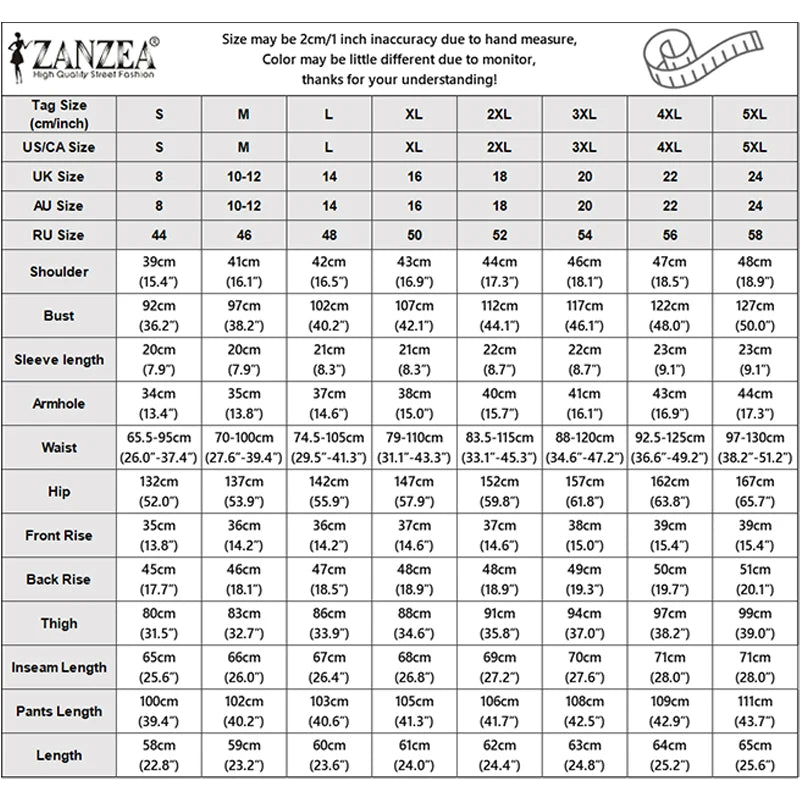ZANZEA Fashion Summer 2 Pieces Sets Office Outfits 2026 Women Elegant Short Sleeve Blouse Pant Sets Color Blocking Tracksuit