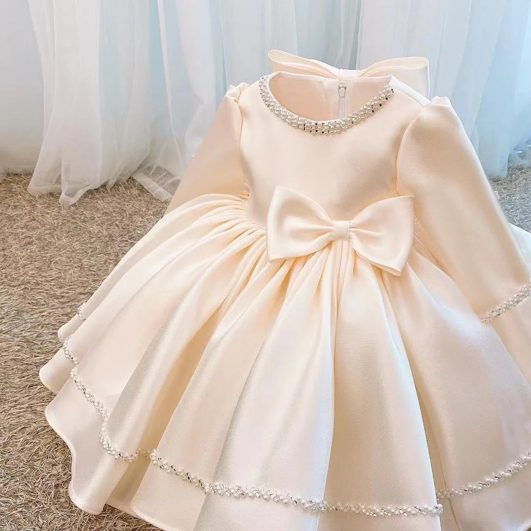Girls New Flower Girl Wedding Dress-Year-Old Baby Birthday Party Vestidos Princess Dress
